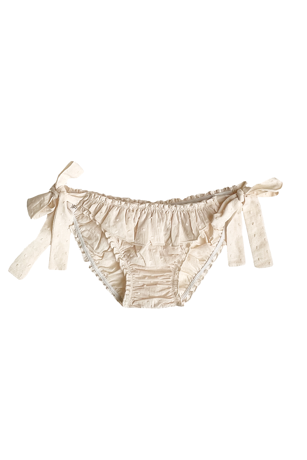 Braga con lazos y volantes Plumetti Ivory