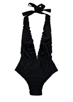 BAÑADOR HALTER PLUMETTI BLACK