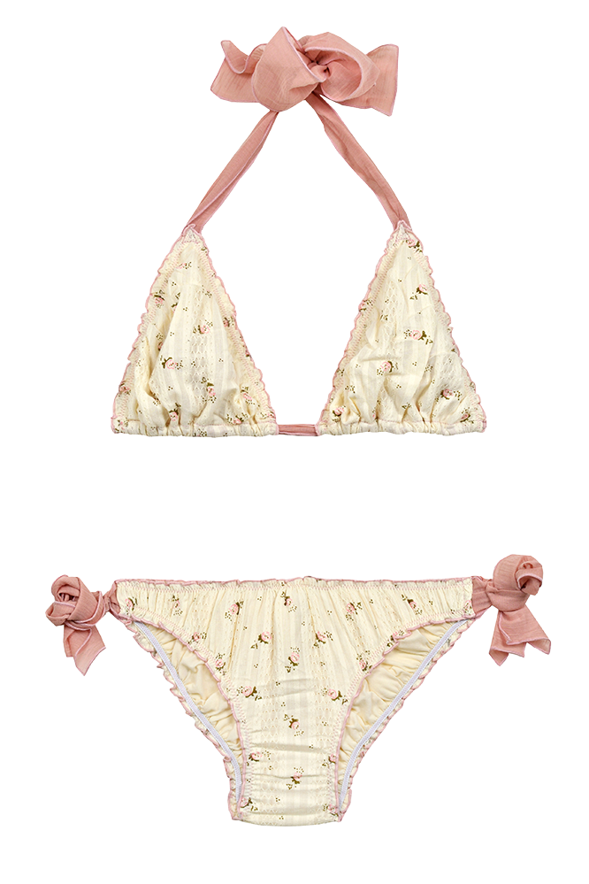 Bikini triángulo Flower Pink