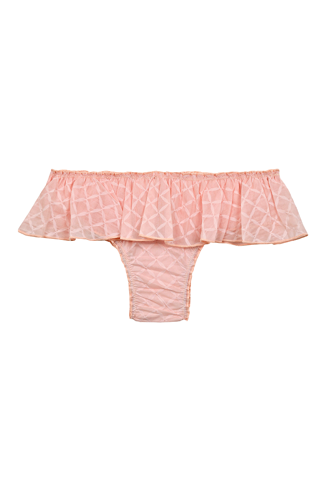 Braga con volantes Candy Coral