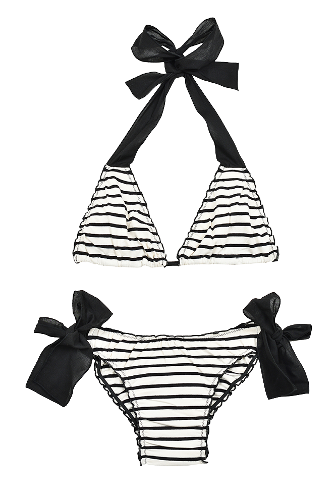 Bikini triángulo Navy Black