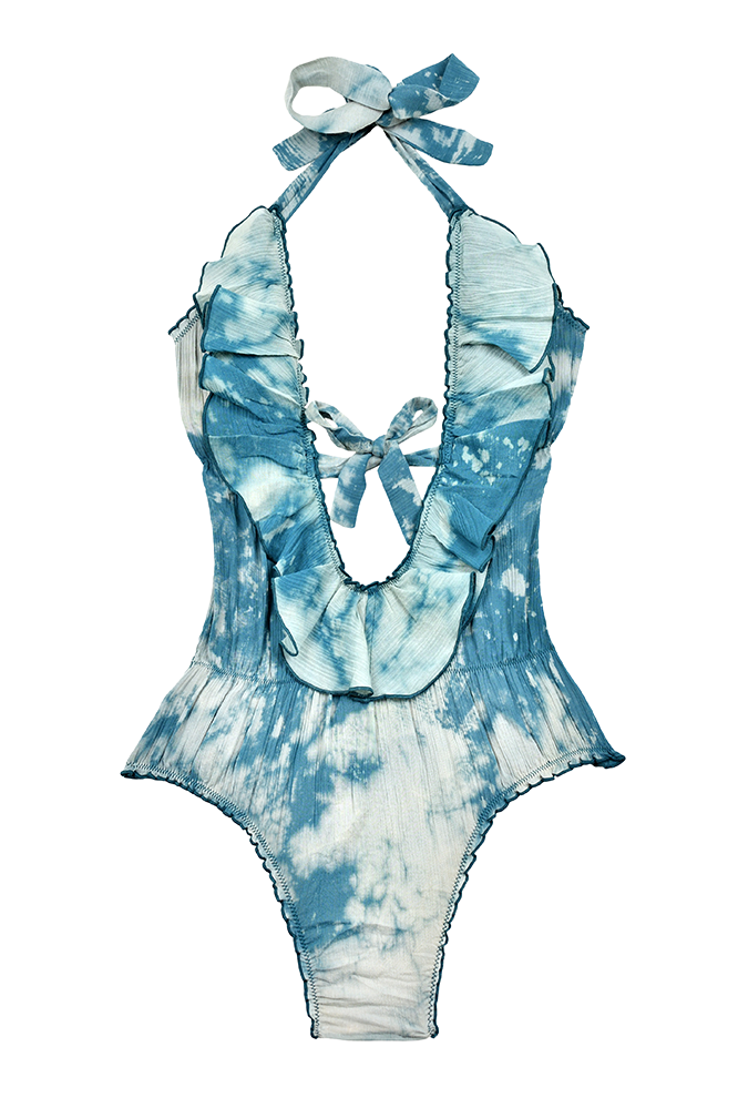 Bañador escotado Tie Ocean