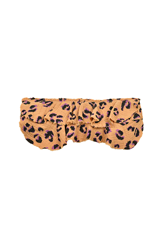 Bandeau con volantes Animal Print Sand