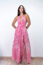 Falda larga Tie Pink