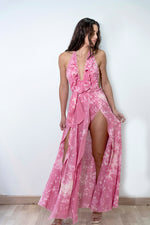 Falda larga Tie Pink