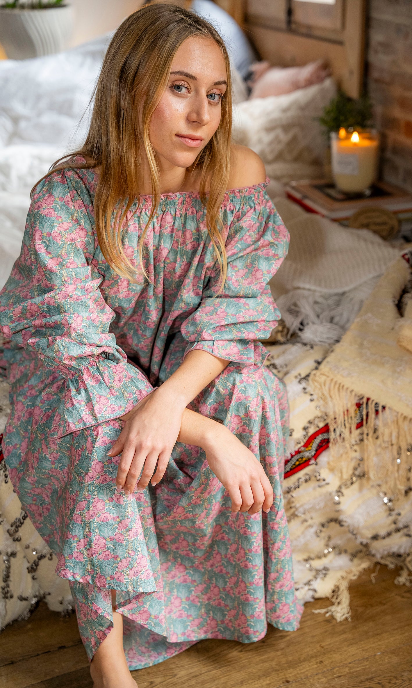 LIBERTY CLEMENTINE LONG NIGHTGOWN