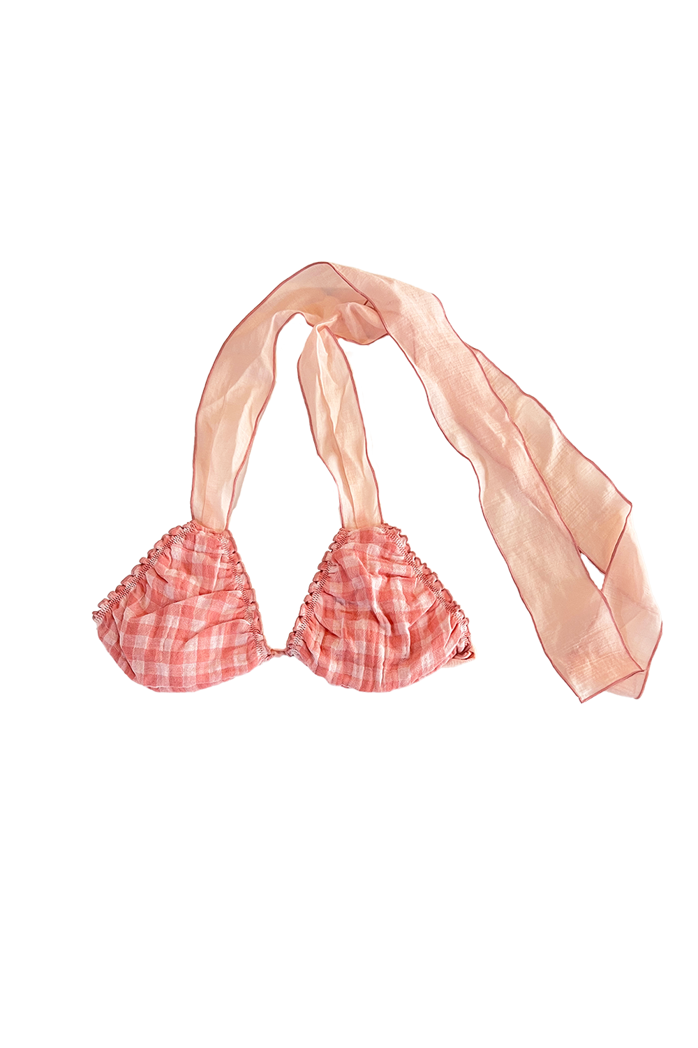 Bikini triángulo Vichy Pink