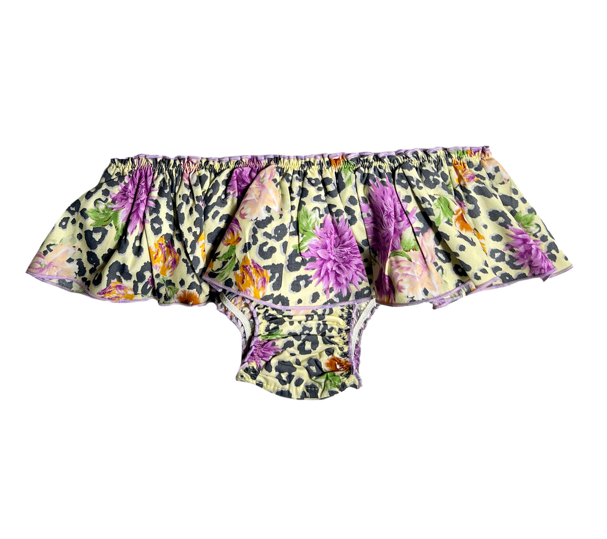 PANTY - LEOPARD YELLOW ROLLED BIKINI