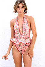 BAÑADOR PEPLUM BUTTERFLY PINK