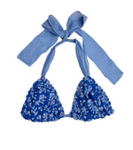 TOP BIKINI TRIANGULOBANDANA BLUE