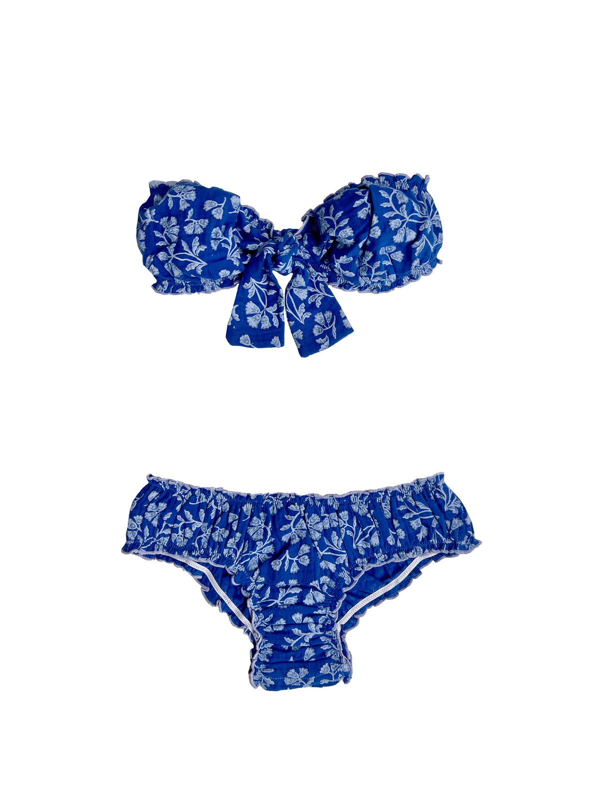 BIKINI BANDEAUBANDANA BLUE