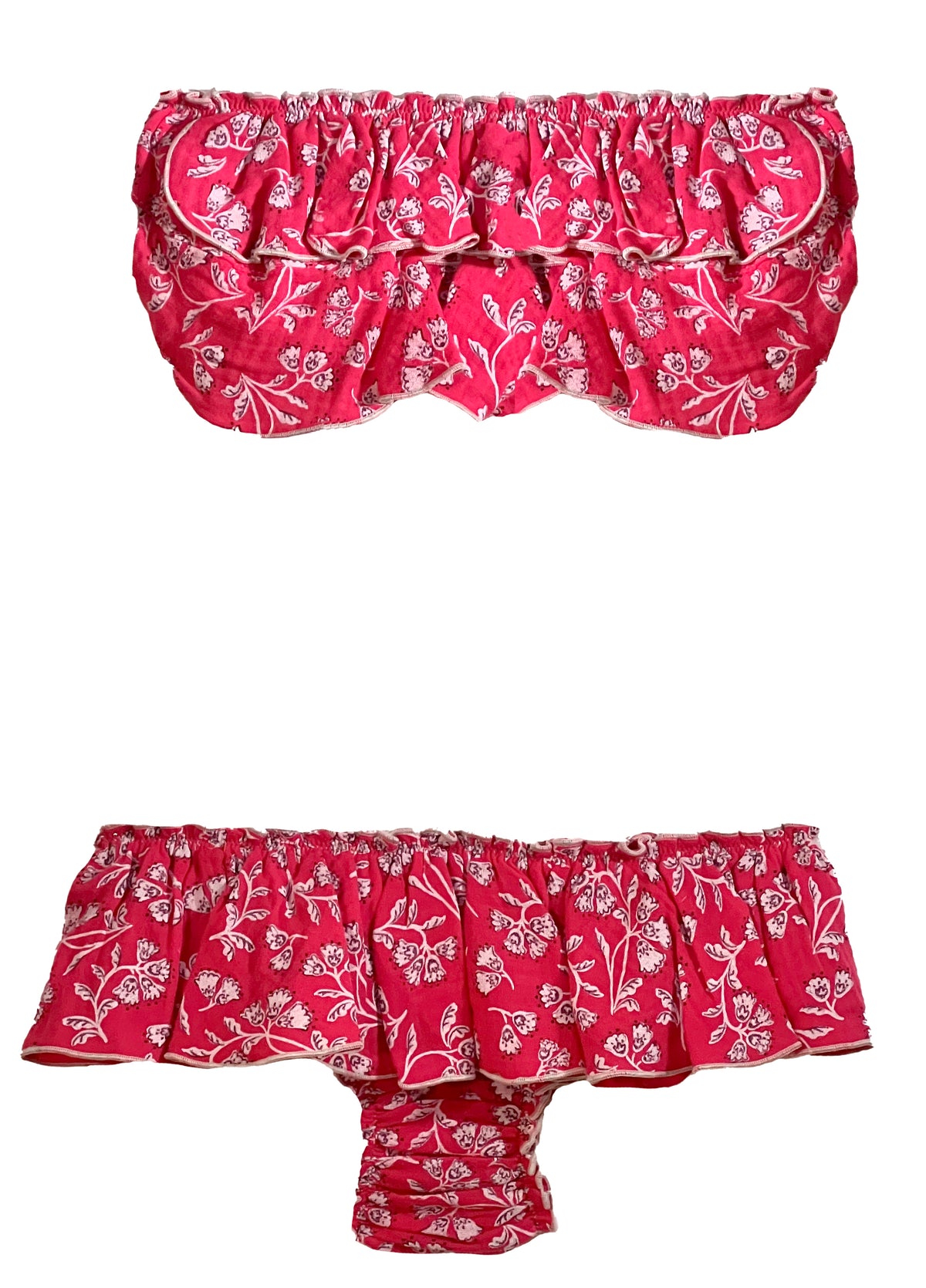 BIKINI BANDEAU BANDANA RED