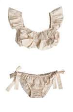 BIKINI MANGUITA PLUMETTI IVORY