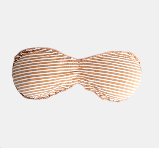 TOP - SIN TIRANTES RAYAS BLANCO-BEIGE