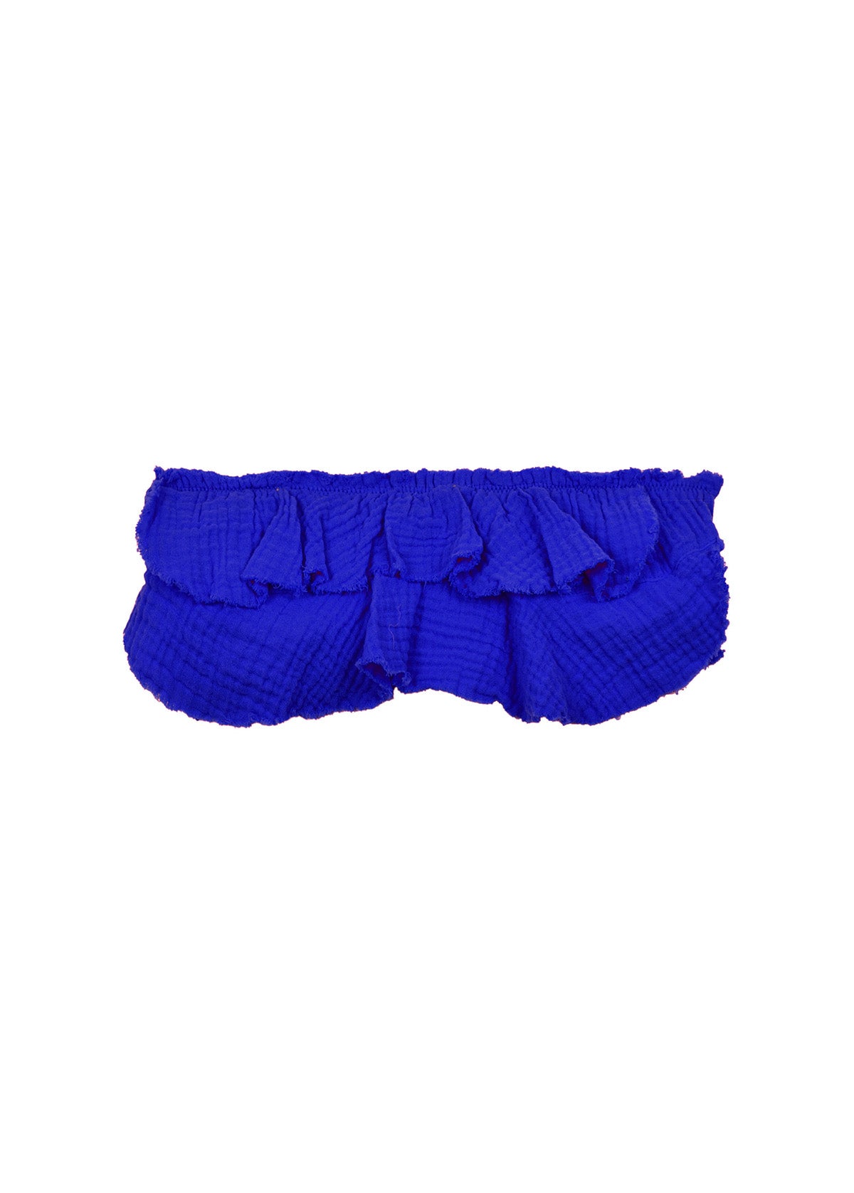 Ruffled Bandeau White Bambula