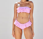 TOP - RUFLED BANDEAU BAMBULA PINK