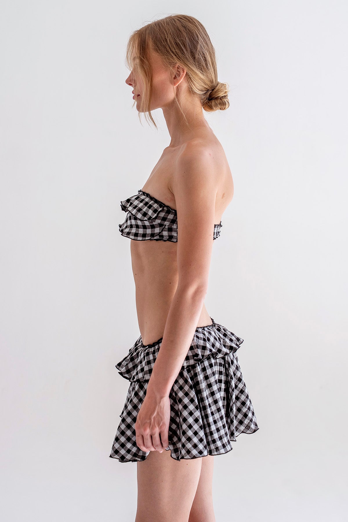 White Pinstripe Skirt