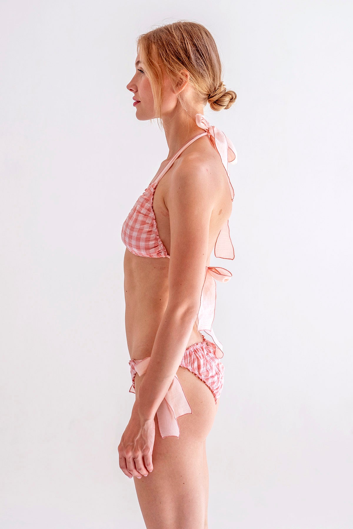 Bikini triángulo Vichy Pink