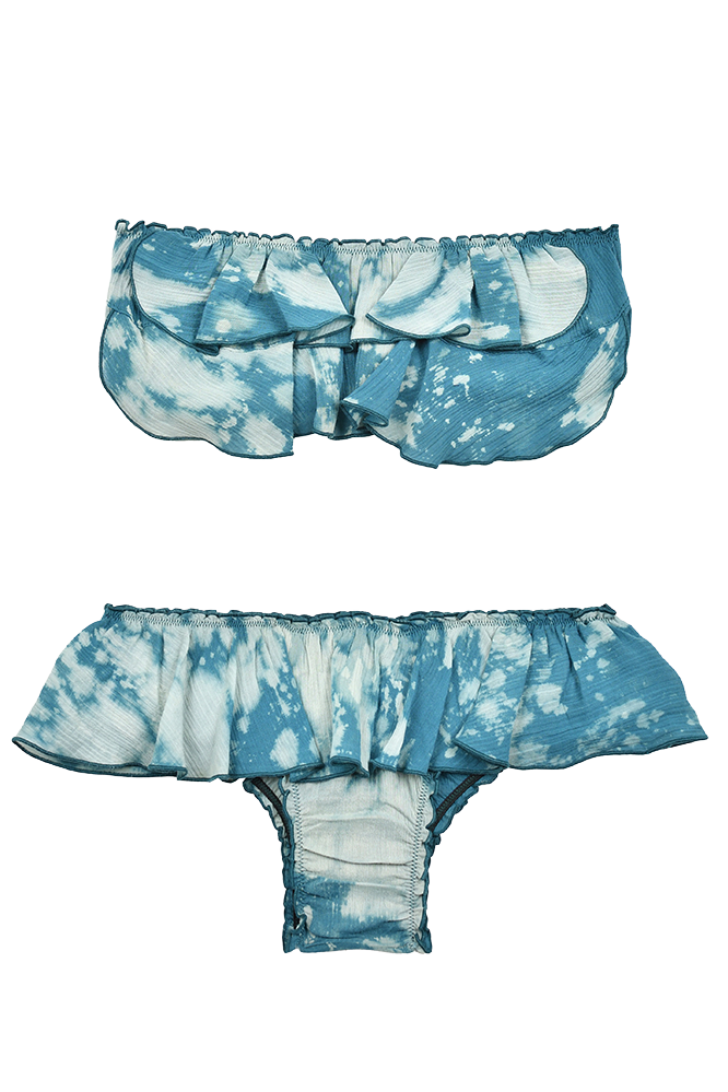 Bandeau Volantes Tie Ocean