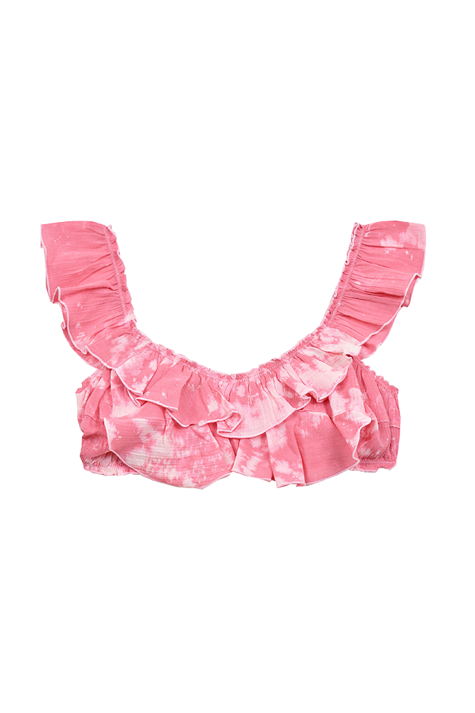 Top con manguita Tie Pink