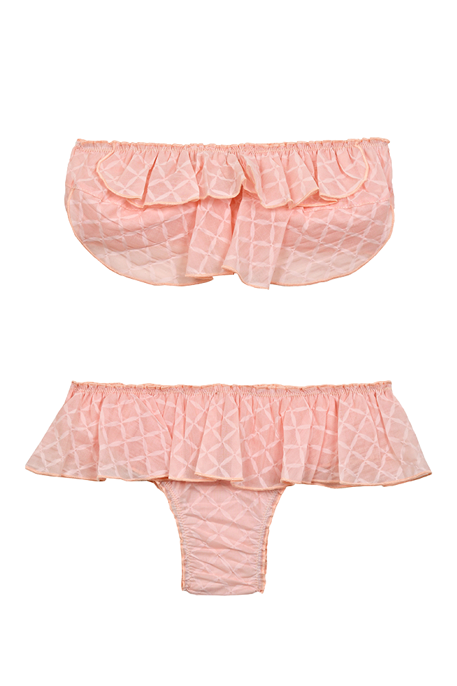 Bandeau Volantes Candy Coral
