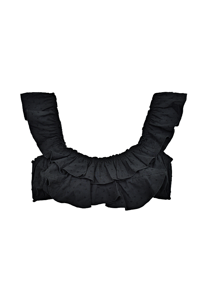 Top con manguita Plumetti Black