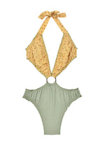 YELLOW MINIVICHY RING TRIKINI
