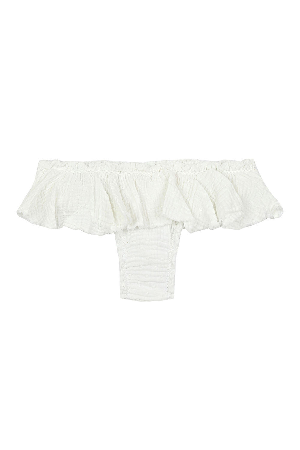 Braga con volantes Bambula blanca