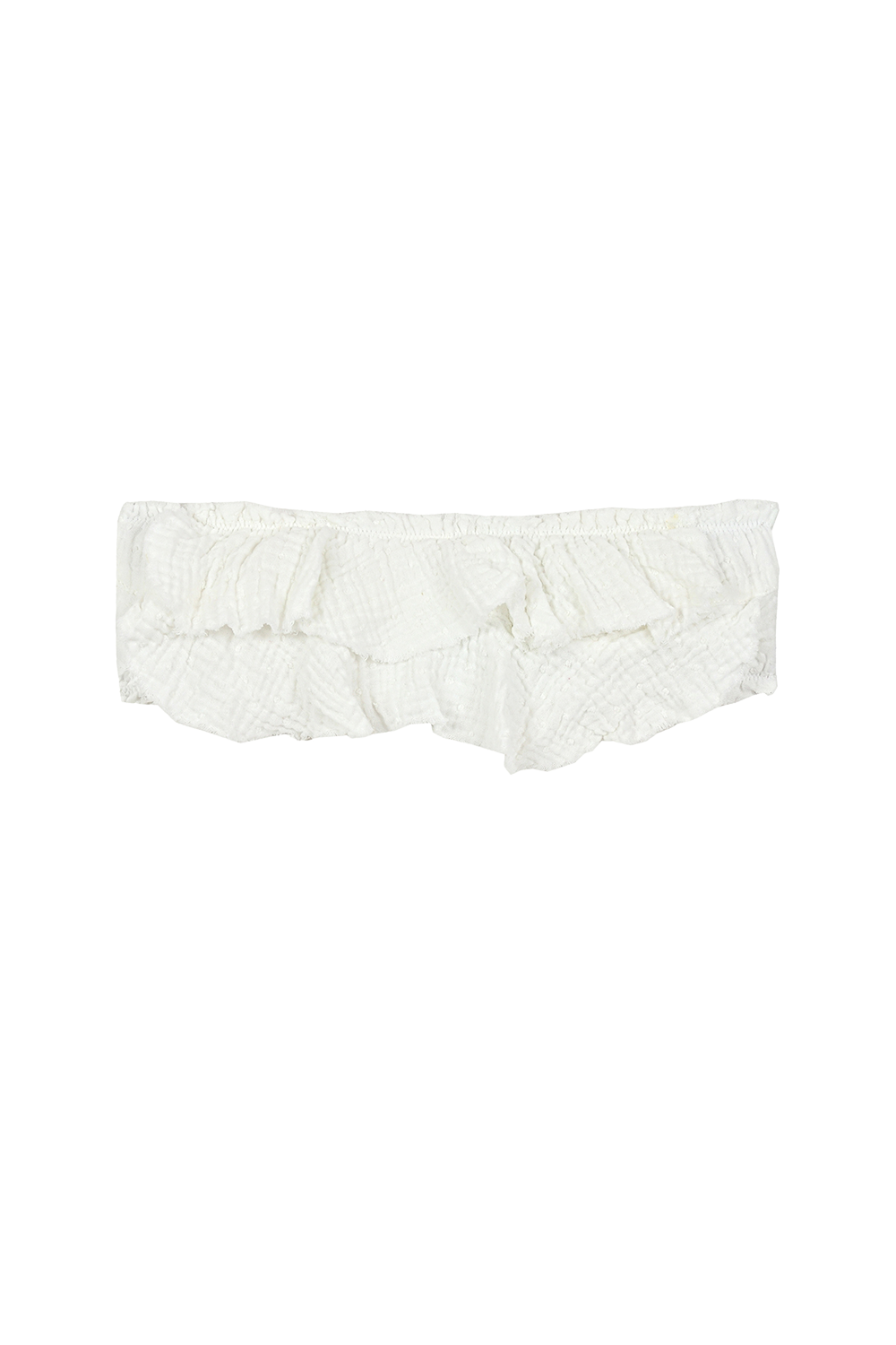 Bandeau con volantes Bambula Blanca