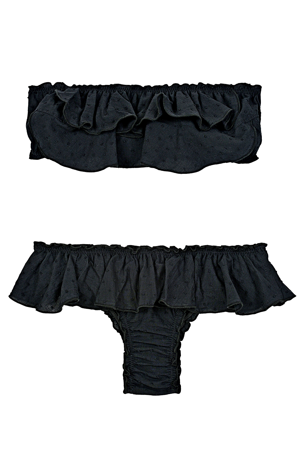 Bandeau Volantes Plumetti Black