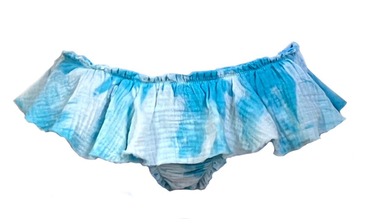 BRAGA - BIKINI VOLANTES TIE BLUE