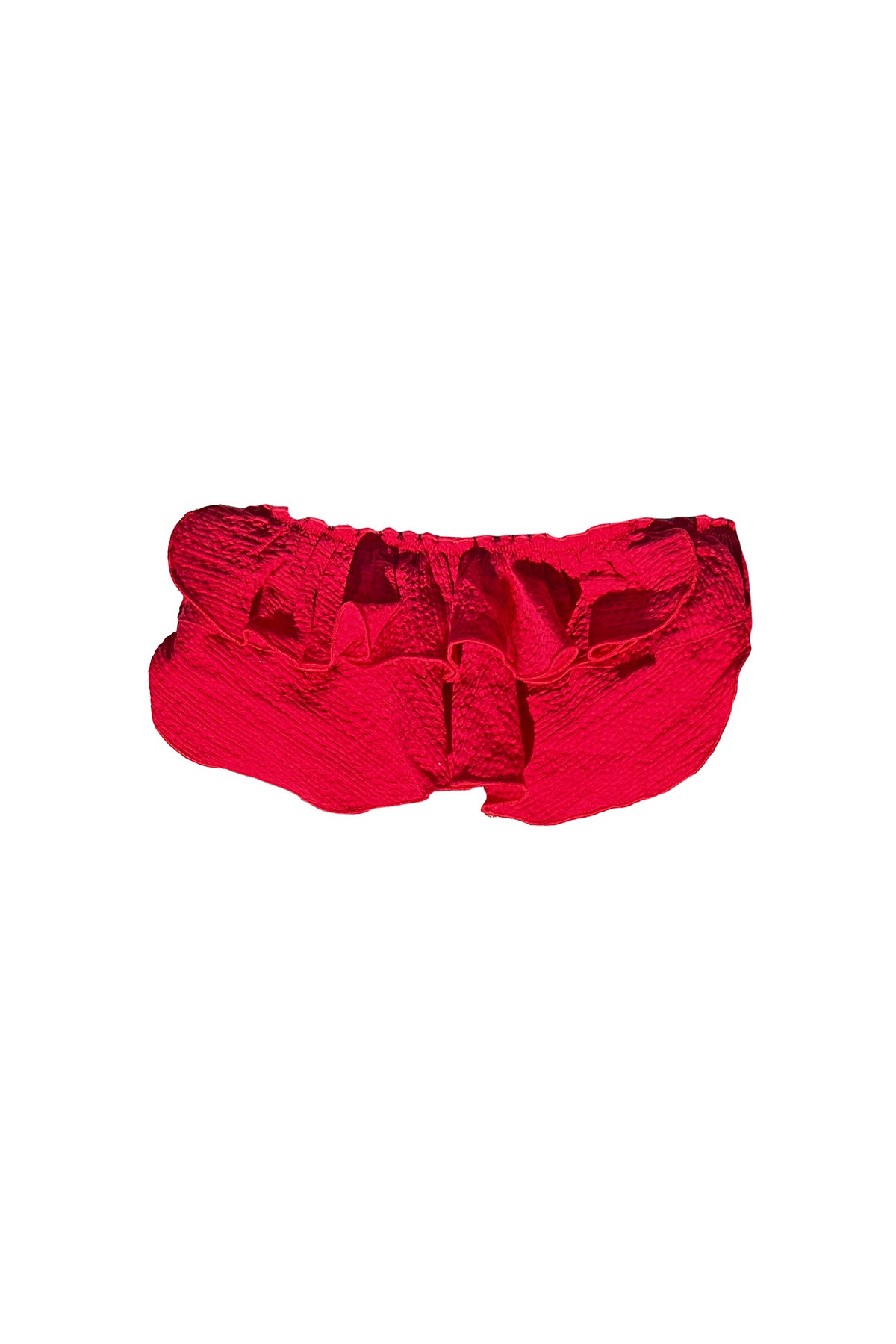 Bandeau con volantes rojo