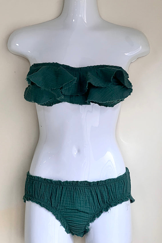 Bikini culotte de bambula verde