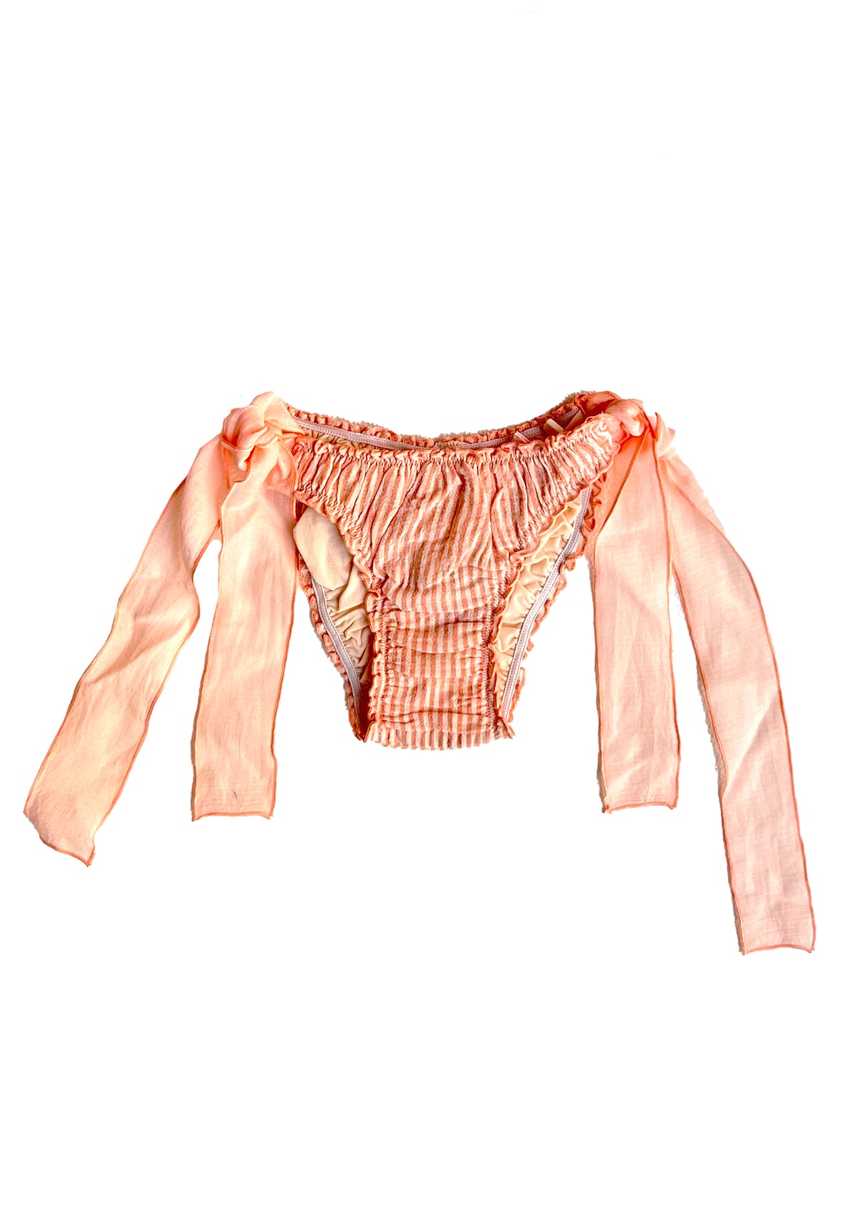 Braga lazos Stripes Salmon
