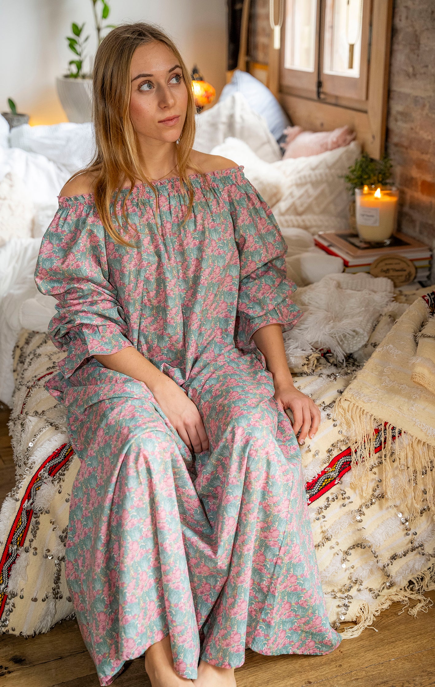 LIBERTY CLEMENTINE LONG NIGHTGOWN