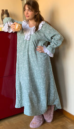 CAMISÓN LARGO VERDE FLORAL