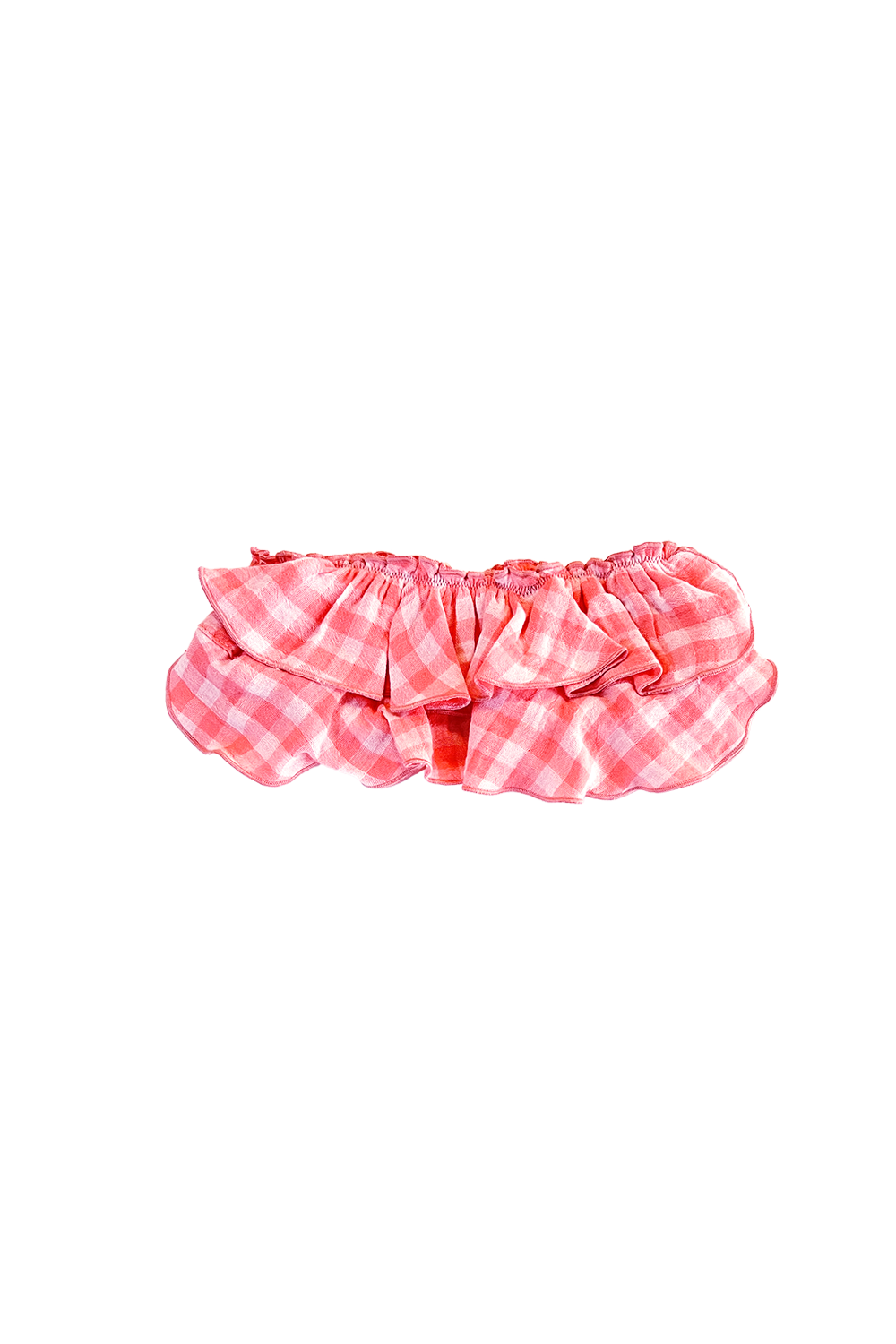 Bandeau con volantes Vichy Pink