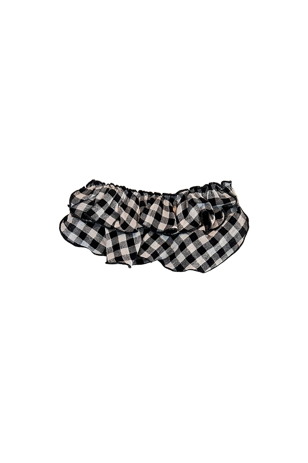 Bandeau con volantes Vichy Black