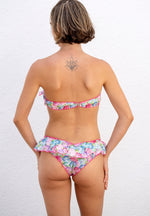 BIKINI BANDEAU CRISANTEMOS