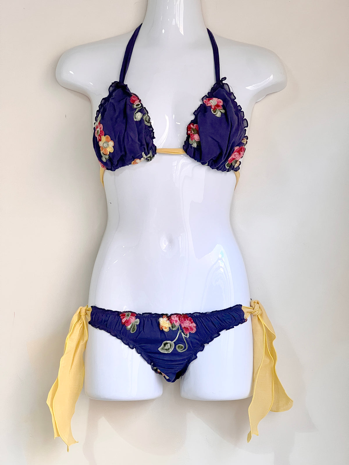 BIKINI BRODERY BLUE