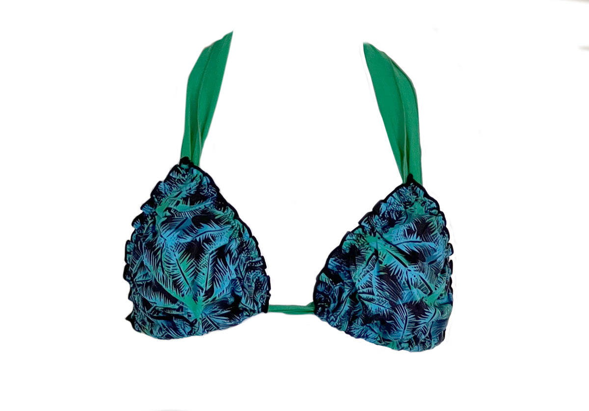 TOP - BIKINI TRIÁNGULO PALM BLUE