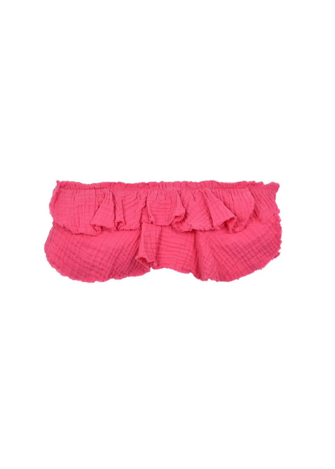 Ruffled Bandeau White Bambula